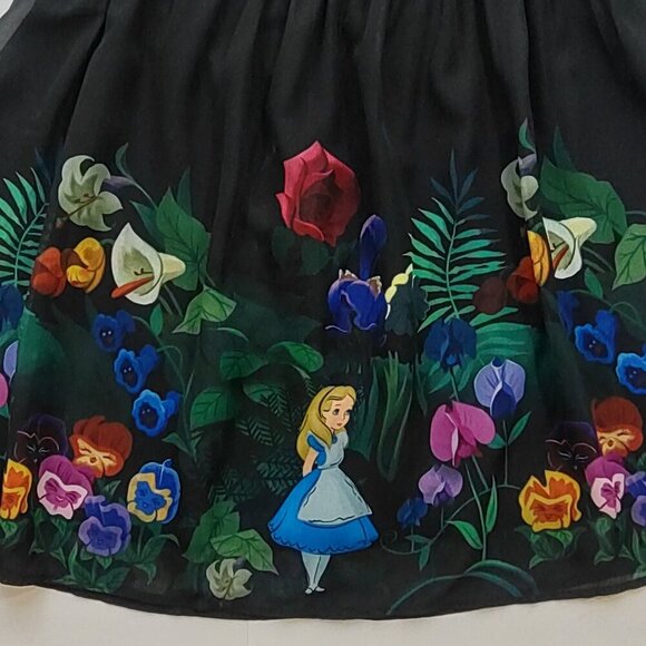 Disney Alice in Wonderland Chiffon Skirt Forest & Flower Coquette Fairy Medium - Picture 9 of 12